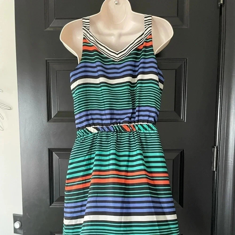 Merona Dress multi color Stripes- Small - Picture 2 of 3